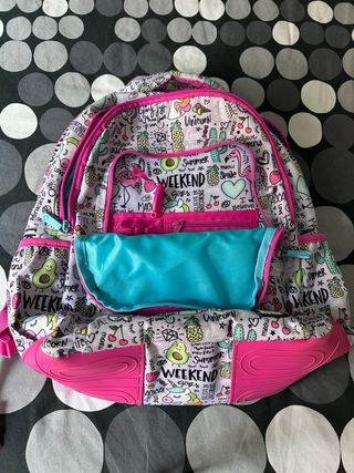 Mochila y estuche con estampado divertido