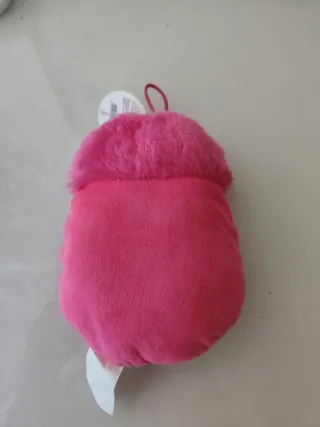 Pupazzo peluche emoji rosa