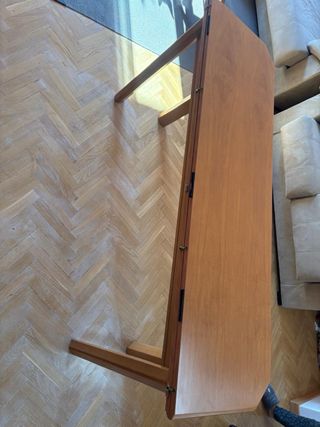 Mesa de comedor extensible de madera