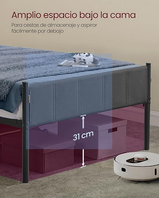 Marco de Cama Individual 90x190 cm VASAGLE.