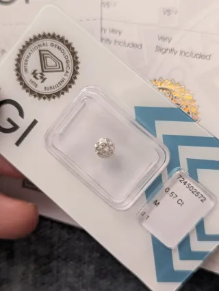 Diamante Natural 0.57 Ct Certificado IGI