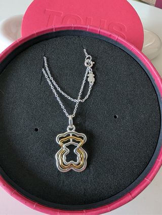 Collar Tous Oso Dorado y Plateado