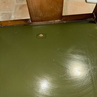 Silla madera tapicería verde brocada