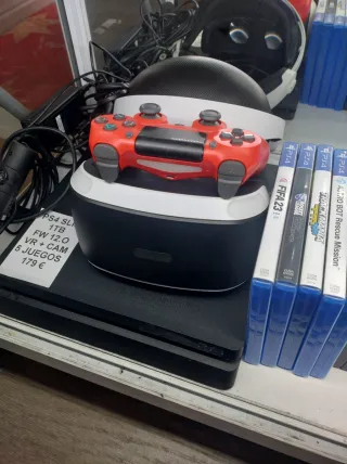 PS4 Slim 1TB un mando + VR + Cámara + 5 Juegos