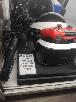 PS4 Slim 1TB un mando + VR + Cámara + 5 Juegos