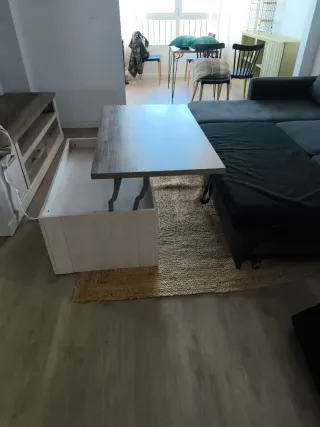 Mesa de centro elevable madera