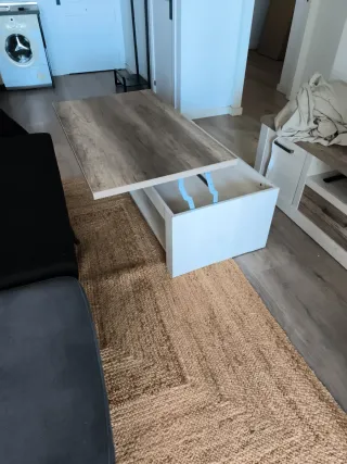 Mesa de centro elevable madera