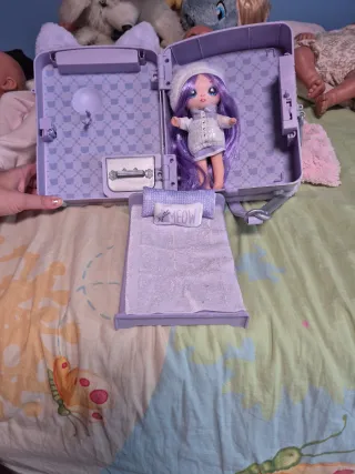 Mochila Peluche Gato Lila