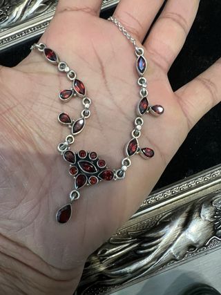 Set Gioielli in Argento 925 con Granato Farfalla