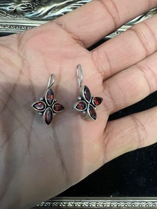Set Gioielli in Argento 925 con Granato Farfalla