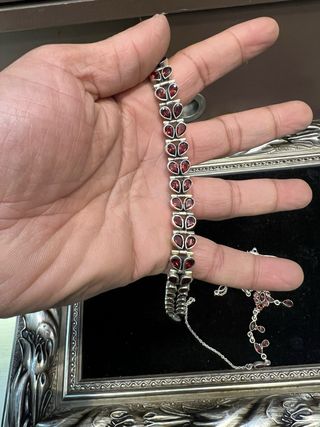 Set Gioielli in Argento 925 con Granato Farfalla