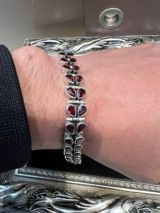 Set Gioielli in Argento 925 con Granato Farfalla