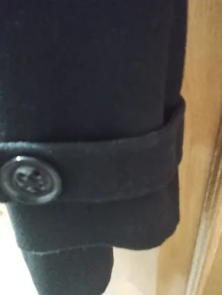 Chaquetón de paño negro mujer