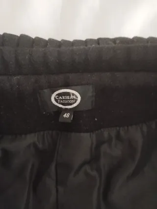 Chaquetón de paño negro mujer