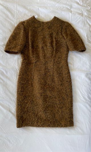 Vestido Lana Marrón Años 60