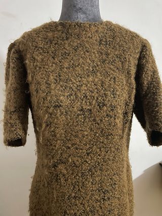 Vestido Lana Marrón Años 60