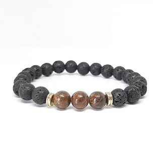 Bracciale pietra lavica elastico uomo donna