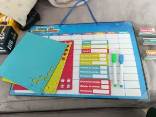 Tabla para coger hábitos y recompensas imantada