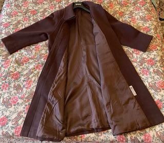 Cappotto lana vergine rasata marrone