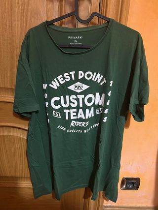 Camiseta verde de west point de Primark