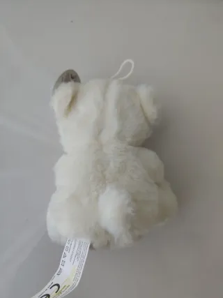 Orsacchiotto peluche bianco con cuore rosa