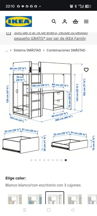 Habitación infantil / juvenil IKEA blanca