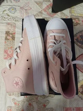 Converse All Star plataforma rosas