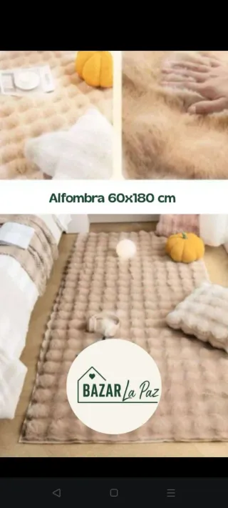 Alfombra 60x180 cm Beige