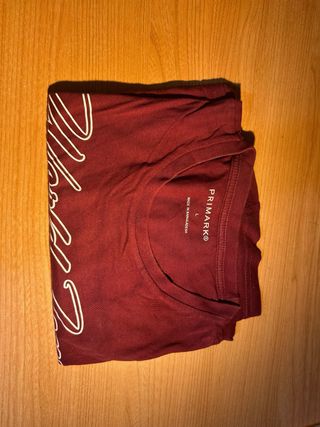 Camiseta color granate de world tour de Primark