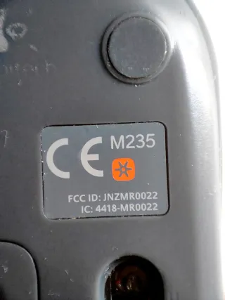 Mouse Wireless Logitech M235 Grigio funzionante