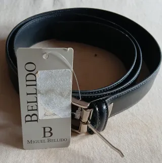 Cinturón Piel Vacuno Miguel Bellido Negro