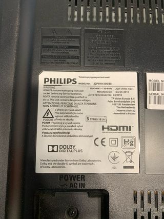 Televisión Philips Negro 32PHH4100