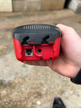 Teléfono fijo Panasonic rojo