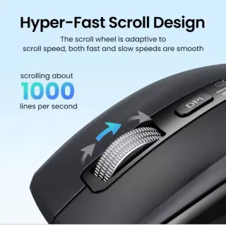 Ratón UGREEN Inalámbrico Scroll Rápido Negro