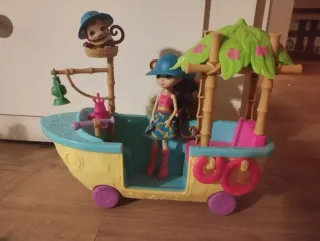 Enchantimals Barco de la selva Mono Muñeca