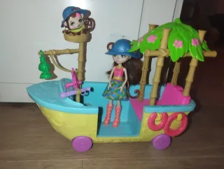 Enchantimals Barco de la selva Mono Muñeca