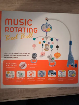 Móvil Musical Giratorio para Cuna Bebé