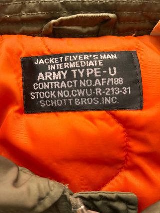 Chaqueta Schott NYC Talla M Verde Oliva