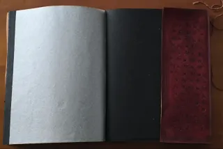 Álbum de fotos piel con papel algodón negro