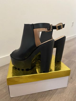 Botines Tacón Plataforma Tulipano T.37 Nuevos