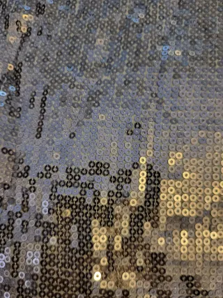 Top Lm Plateado Lentejuelas Elegante