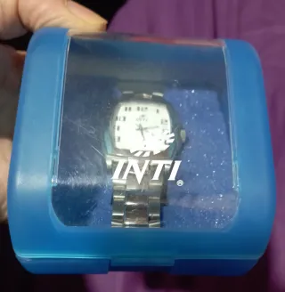Reloj de hombre INTI plata y blanco