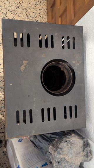 Chimenea de hierro fundido negra