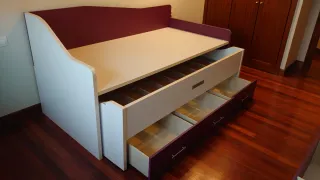 Mueble de cama individual, supletoria y balda