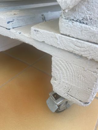 Sofá Palets Blanco con Cojín