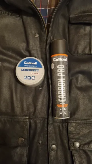 Chaqueta Barbour Bushman Cuero Negra