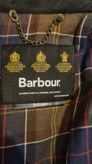 Chaqueta Barbour Bushman Cuero Negra