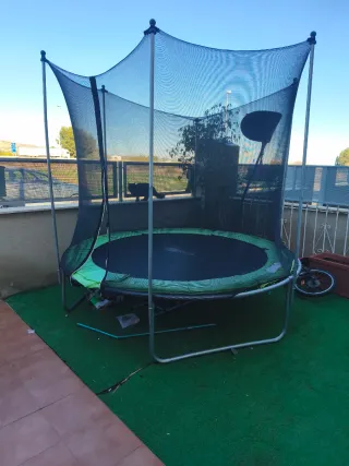 Saltarín per giardino con rete di sicurezza