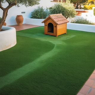 Césped artificial reutilizado