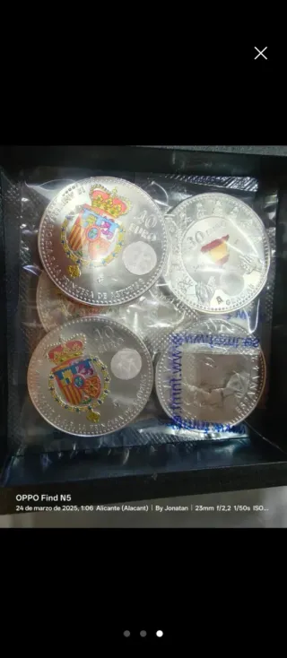 Moneda plata 30 euros covid